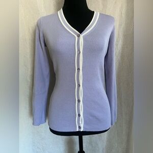 Pendleton Purple Cardigan Sweater V-Neck Knit​